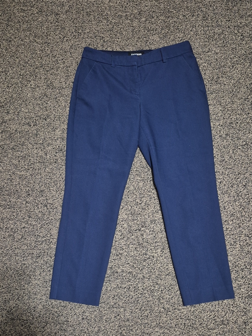 Express Women's Navy Cropped Dress Pants